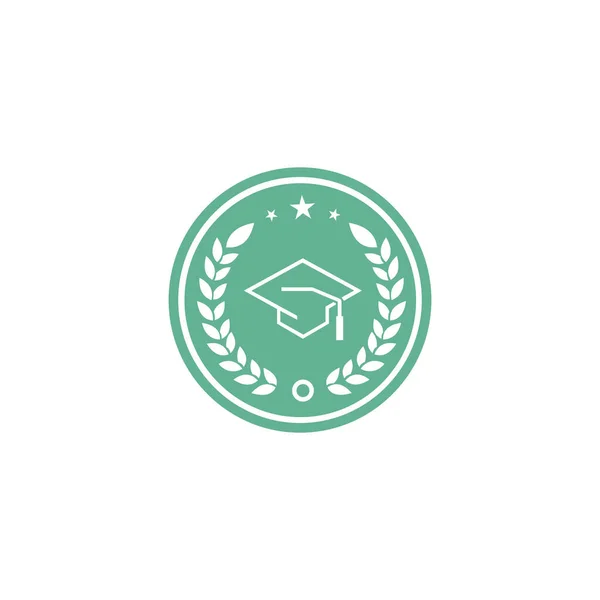 Eğitim Logosu Mezuniyet Başlığı Eğitim Vektör Simgesi Üniversite Logo Şablonu — Stok Vektör