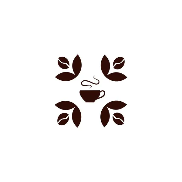 Illustrazione Design Monoline Minimalista Semplice Logotipo Caffè Bicchiere Icona Vettoriale — Vettoriale Stock