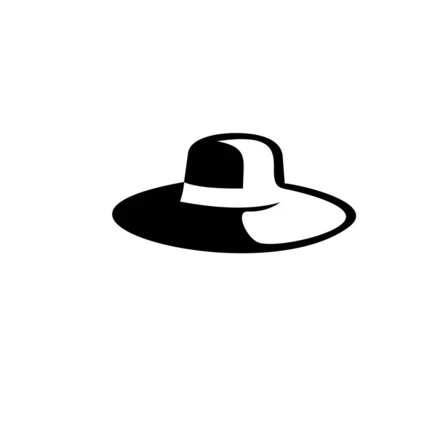 Masculino Elegante Sombrero Icono Aislado Sobre Fondo Blanco — Archivo Imágenes Vectoriales