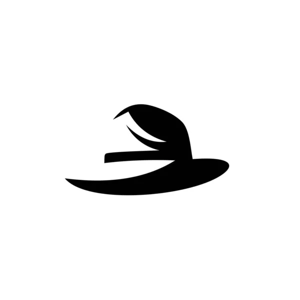Пляжная Шляпа Икона Панама Изолированные Белом Фоне — стоковый вектор