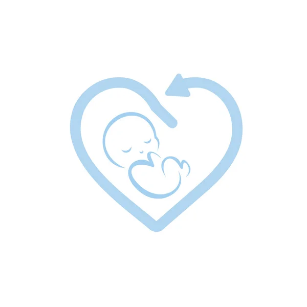 Logotipo Cuidados Infantis Logotipo Bebé Ilustração Vetorial Sobre Fundo Branco —  Vetores de Stock