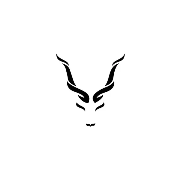 Deer Head Logo Design Isolated White Background — Stock Vector