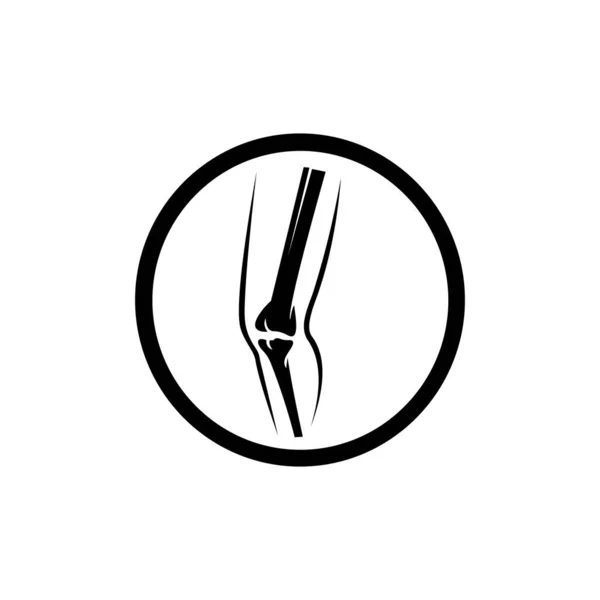 Huesos Articulación Rodilla Icono Pierna Vector Plano Partes Humanas Iconos — Vector de stock