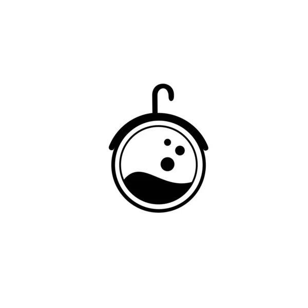 Πρότυπο Εικονίδιο Φορέα Λογότυπο Πλυντηρίου Emblem Σχεδιασμός Λευκό Φόντο — Διανυσματικό Αρχείο