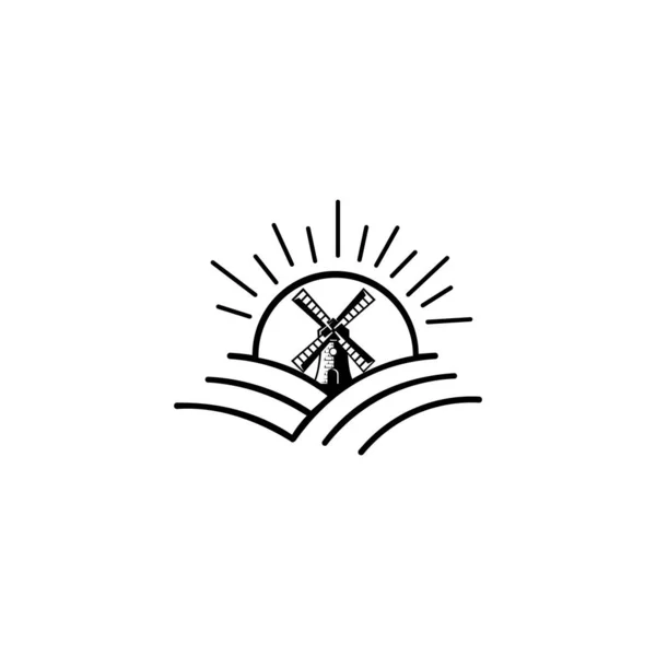 Cake Shop Logo Template Design Vorhanden Farm House Konzept Logo — Stockvektor