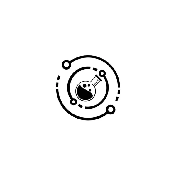 Modèle Logo Laboratoire Scientifique Recherche Laboratoire Fiole Tube Icône Modèle — Image vectorielle