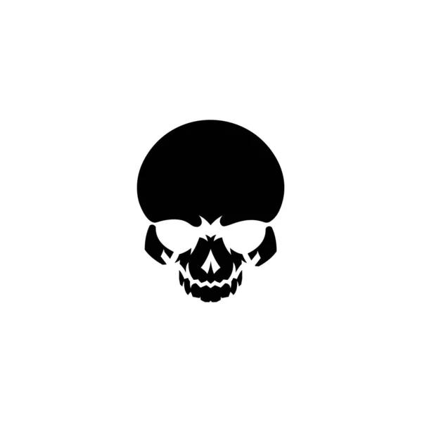 Ilustración Del Diseño Del Logotipo Del Cráneo Sobre Fondo Blanco — Archivo Imágenes Vectoriales