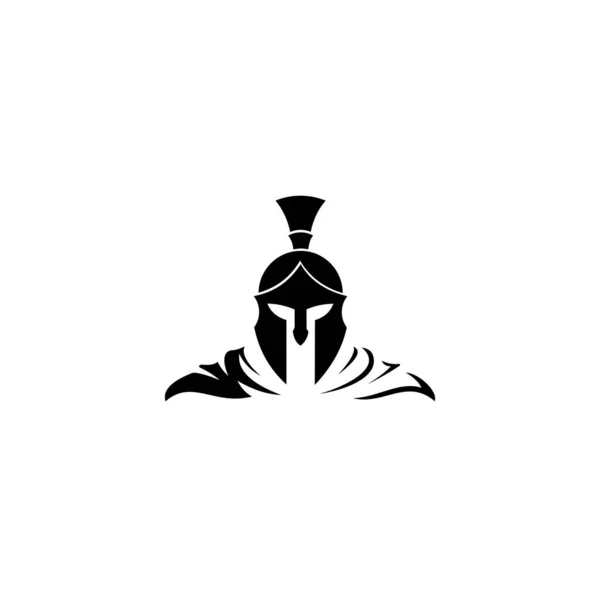 Спартанський Шолом Силует Символ Воїна Логотип Спартанського Шолома Символ Спартанського — стоковий вектор