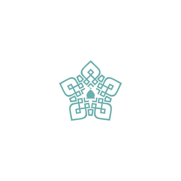 Modèle Logo Mosquée Vecteur Conception Fond Blanc Illustration Icône Mosquée — Image vectorielle