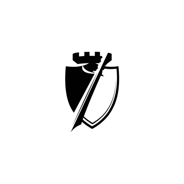 Logotipo Proteção Espartano Estilo Plano Tendência Logotipo Moderno Design Vetor — Vetor de Stock