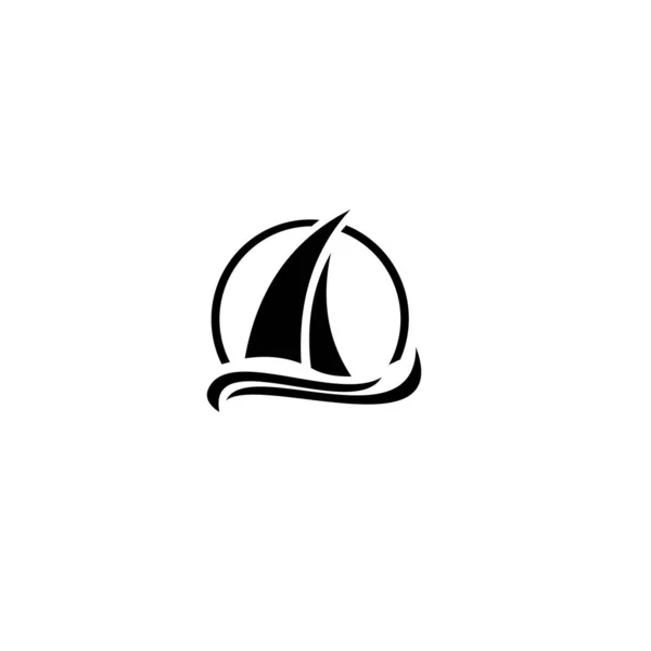 Conceito Logotipo Projeto Serviços Frete Transporte Modelo Logotipo Barco Projeto — Vetor de Stock