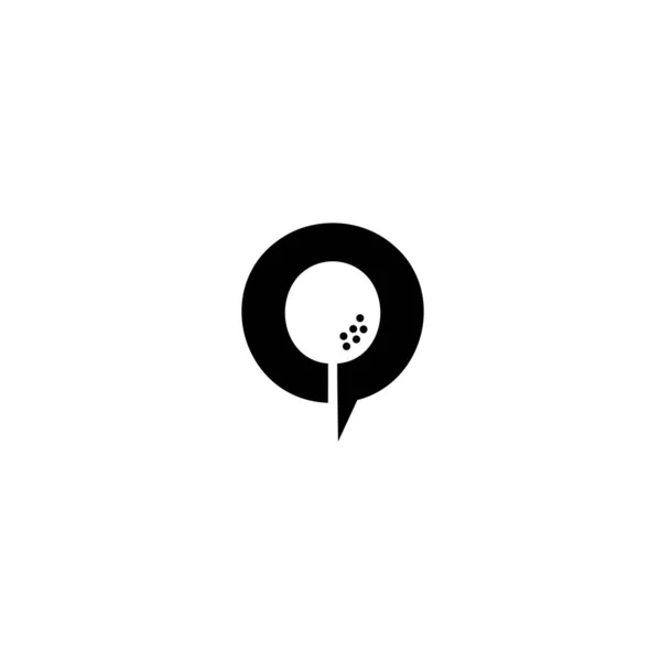 Golf Sport Logo Design Template Logotipo Clube Ouro —  Vetores de Stock