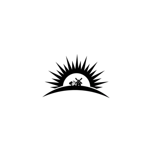 Beyaz Arka Planda Izole Edilmiş Çiftlik Evi Konsepti Logosu — Stok Vektör
