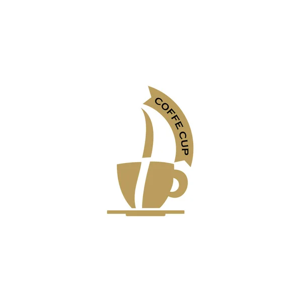 Koffiehuis Beker Bonen Logo Ontwerp Template — Stockvector