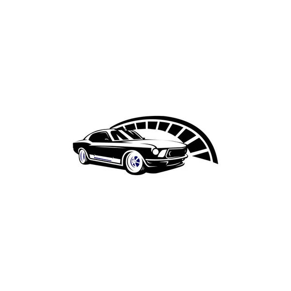 Auto Icoon Snelheid Racewagen Vector Illustratie Witte Achtergrond — Stockvector
