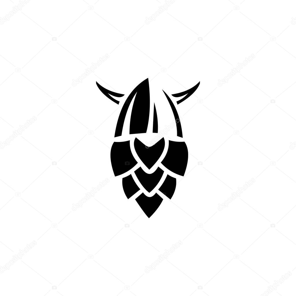 Craft beer logo design on white background. label, badge for bar, beer festival, pub, brewery.