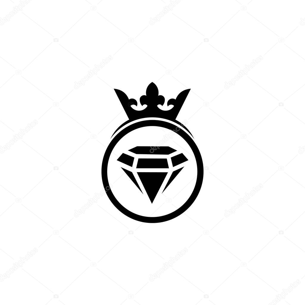 Diamond icon, abstract symbol for cosmetics and packaging