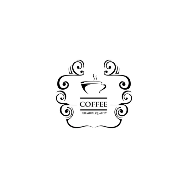 Kaffebutikens Logotyp Etiketter Till Vektorkafé — Stock vektor
