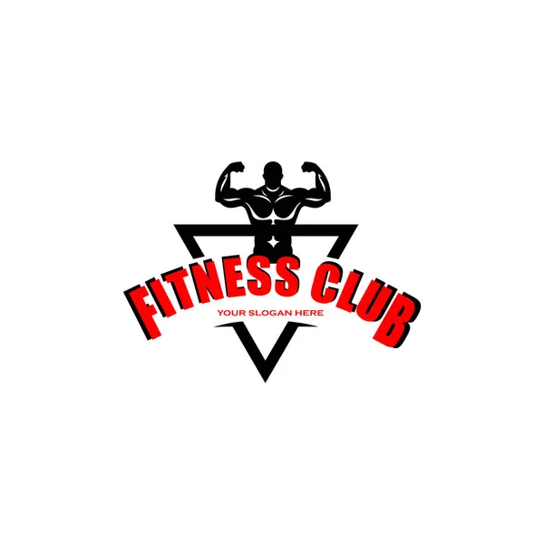 Diseño Del Logotipo Del Vector Fitness Aislado Blanco Ilustración Del — Vector de stock