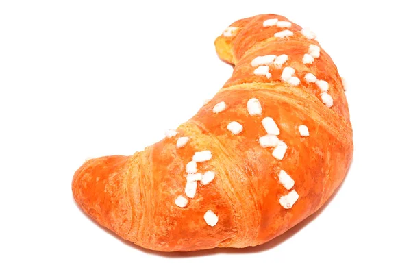 Čerstvý croissant na bílém — Stock fotografie