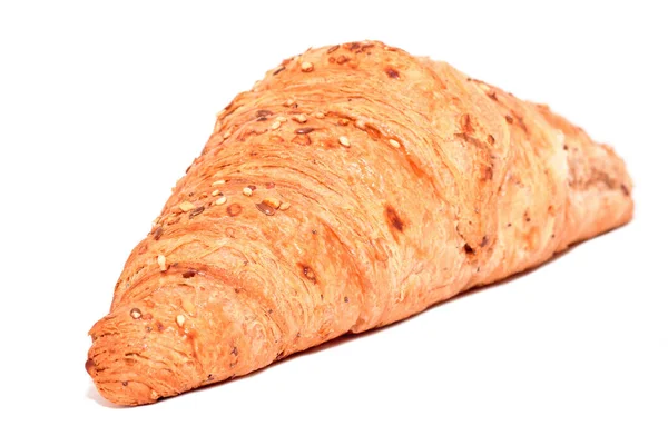 Croissant Magokkal Fehér Alapon — Stock Fotó