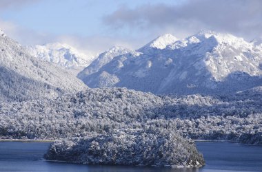Kış sayısı, Tur devrede San Carlos de Bariloche, Patagonia, Arjantin, Güney Amrica. 
