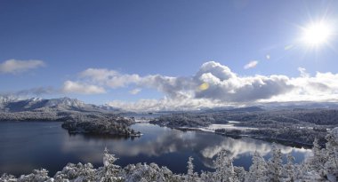 Kış sayısı, Tur devrede San Carlos de Bariloche, Patagonia, Arjantin, Güney Amrica. 