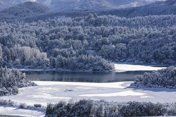 Paisagens Vistas Inverno San Carlos Bariloche Patagônia Argentina — Fotografia de Stock