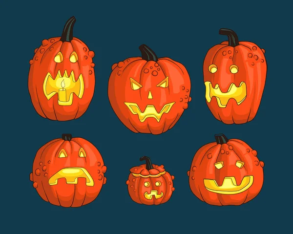 Calabaza Halloween Dibujos Animados Plantilla Abstracta Feliz Fiesta Halloween Celebración — Archivo Imágenes Vectoriales