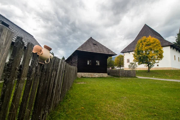 Oude Traditionele Landelijke Architectuur Dorp Pribylina Slowakije Europa — Stockfoto