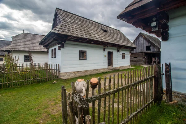 Pribylina, Slovakya, Avrupa 'daki eski geleneksel kırsal mimari