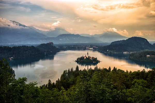 Beautiful Landscape Lake Bled Slovenia — Stock Photo, Image