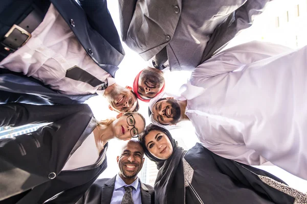 Reunión Empresarios Multiculturales Hablar Negocios Reunión Del Equipo Negocios Multirraciales — Foto de Stock