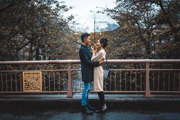 Beautiful Happy Couple Dating Tokyo — Stock Photo, Image