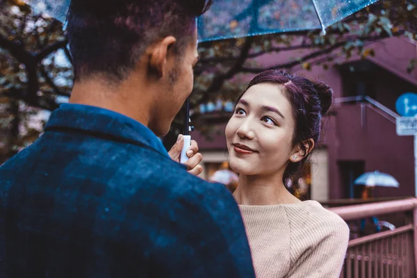 Beautiful Happy Couple Dating Tokyo — Stock Photo, Image