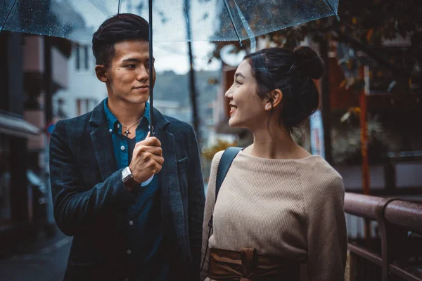 Beautiful Happy Couple Dating Tokyo — Stock Photo, Image