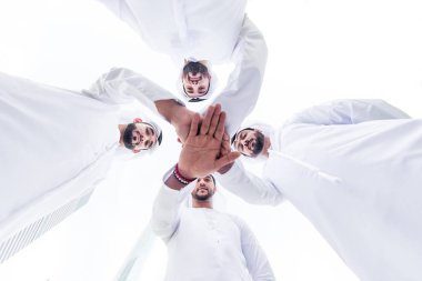 Toplantı ve iş - iş adamları portre Dubai söz Arap erkekler