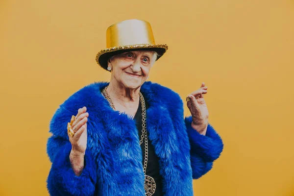 Бабушкины Портреты Цветном Фоне — стоковое фото