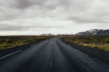 İzlanda keşfetmek adam. Topraklarda sürüş