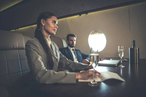 Business Team Private Jet — Stock Photo, Image