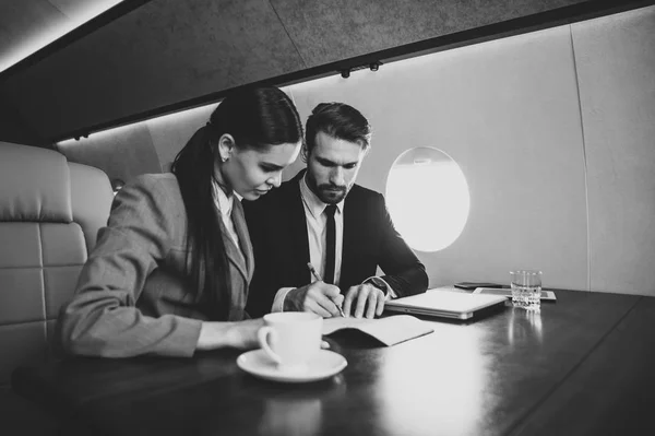 Business Team Private Jet — Stock Photo, Image