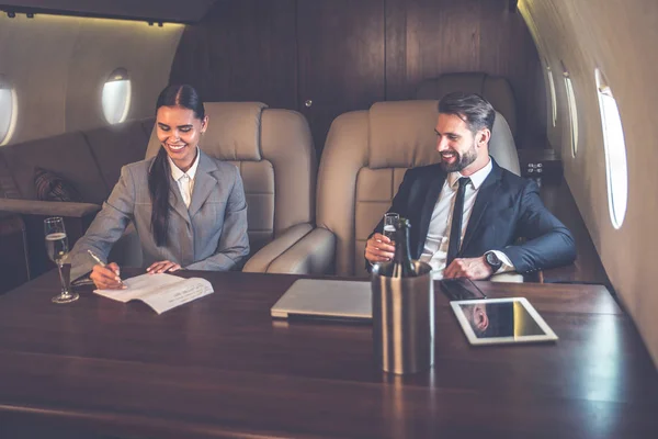 Business Team Prive Jet — Stockfoto