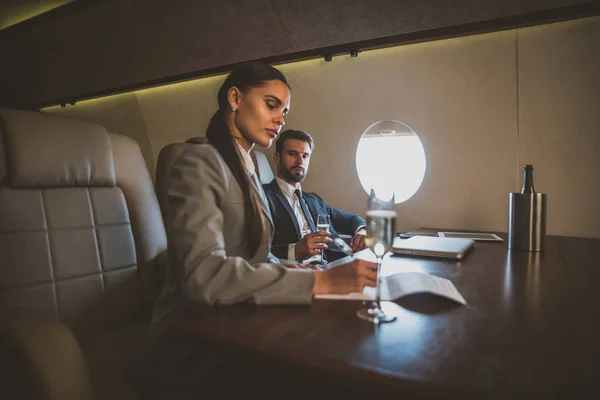 Business Team Private Jet — Stock Photo, Image