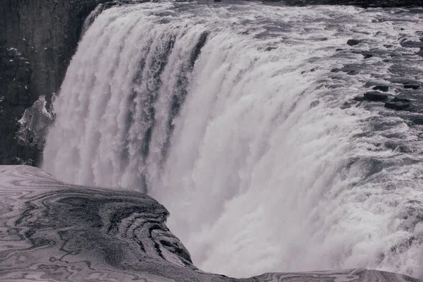 Dettifoss Vattenfall Norra Delen Island — Stockfoto