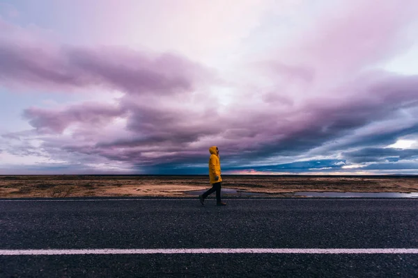 Wanderlust Explorer Discovering Icelandic Natural Wonders — Stock Photo, Image