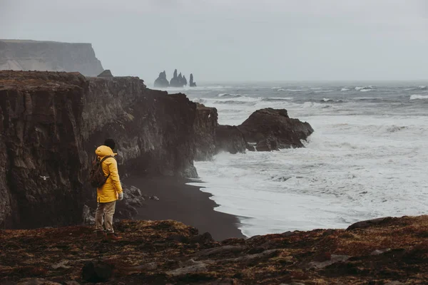 Yolculuk Tutkusu Explorer Zlanda Doğal Güzellikleri Keşfetmek — Stok fotoğraf