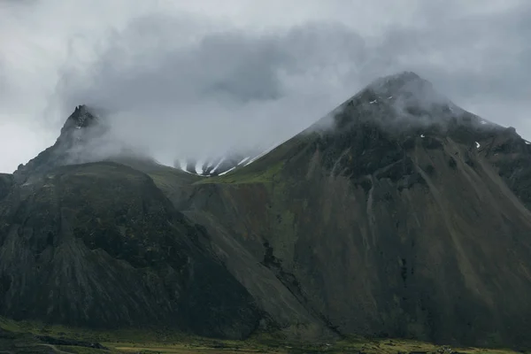 Bukit Hijau Islandia Dan Panorama — Stok Foto