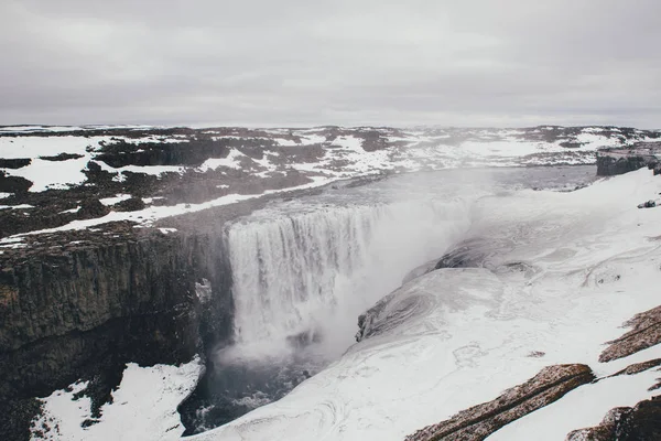 Dettifoss Selfoss Wodospady Północnej Części Islandii — Zdjęcie stockowe