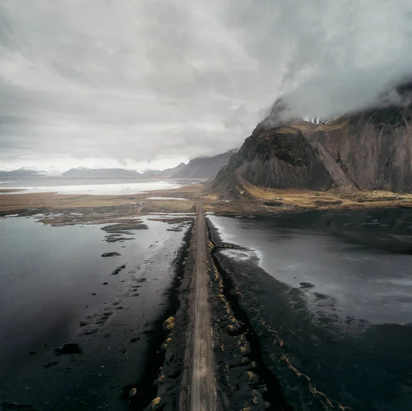 Islandský Zelené Kopce Panoramat — Stock fotografie