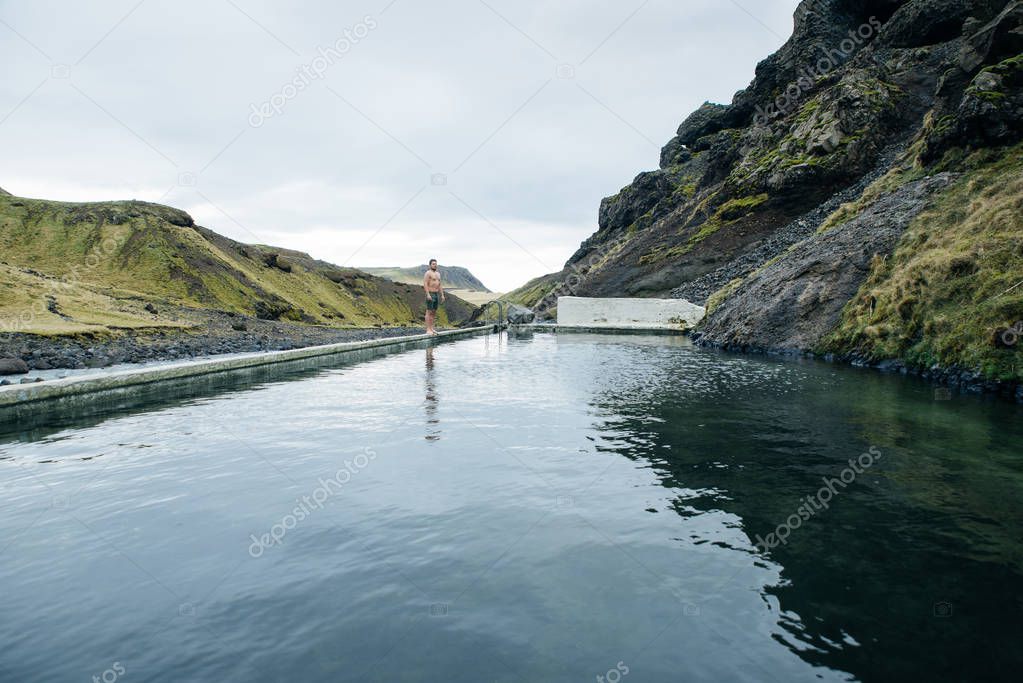 Wanderlust explorer discovering icelandic natural wonders